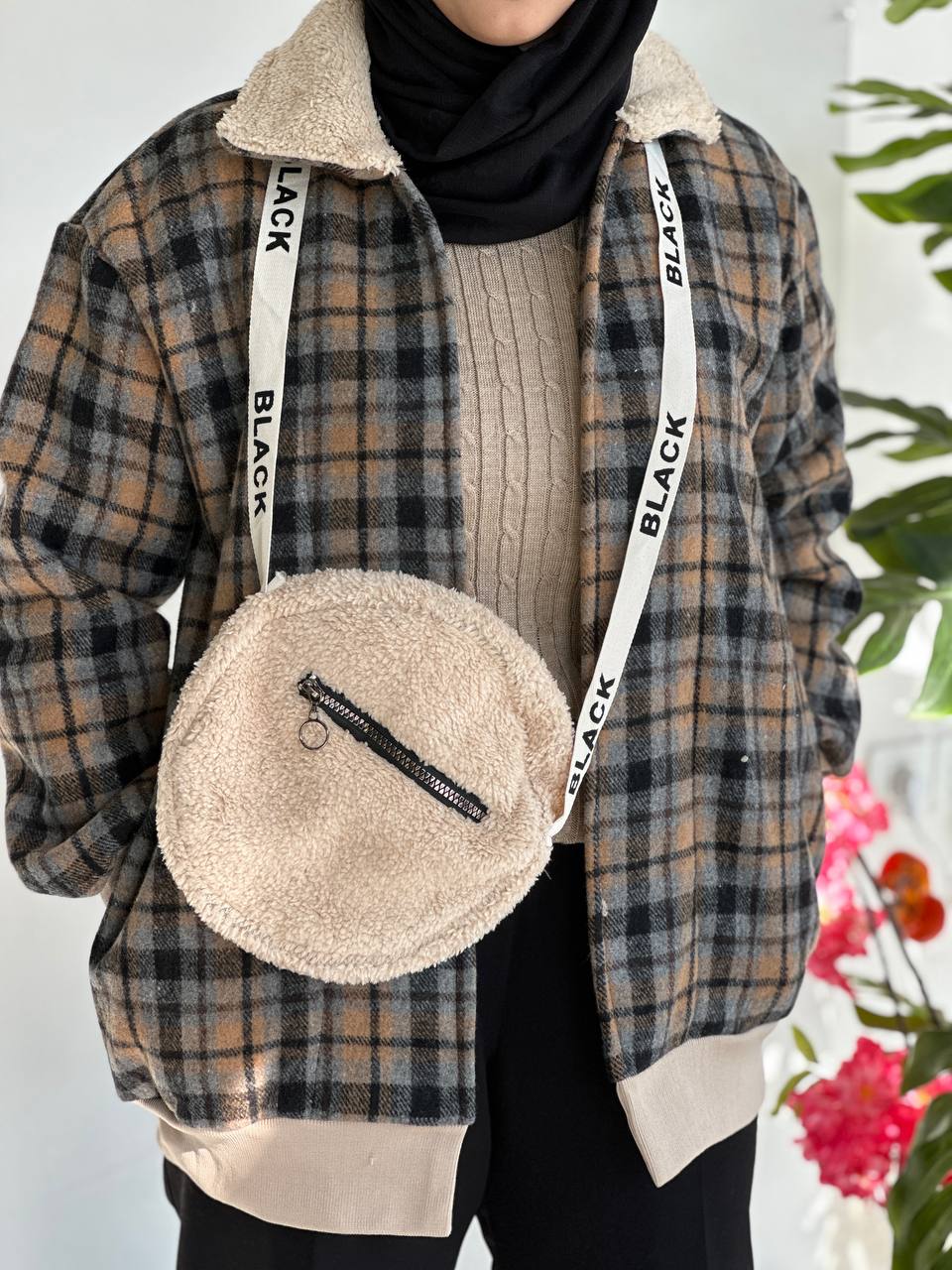 سویشرت تدی کیف دار زنانه